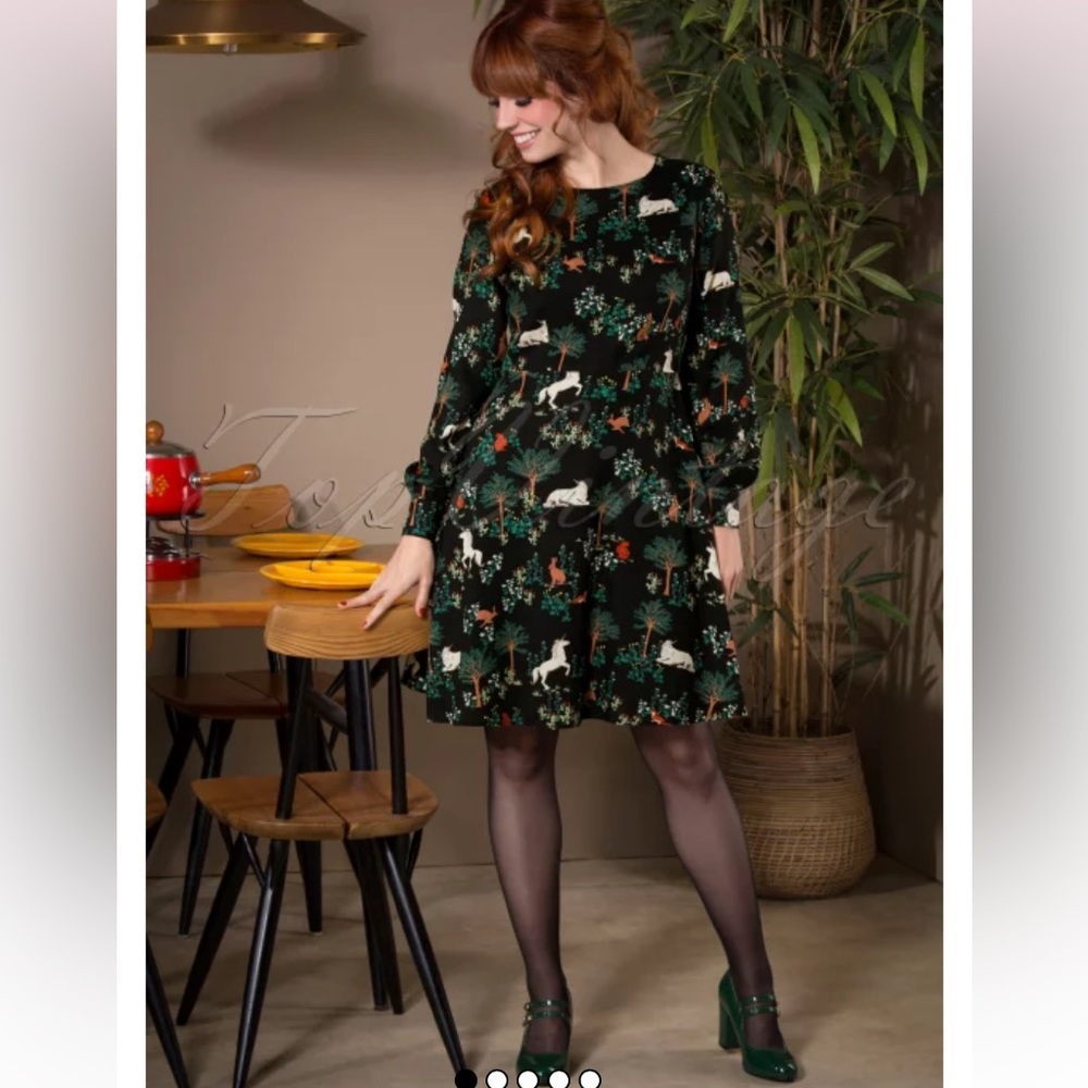 Floral Green Dress